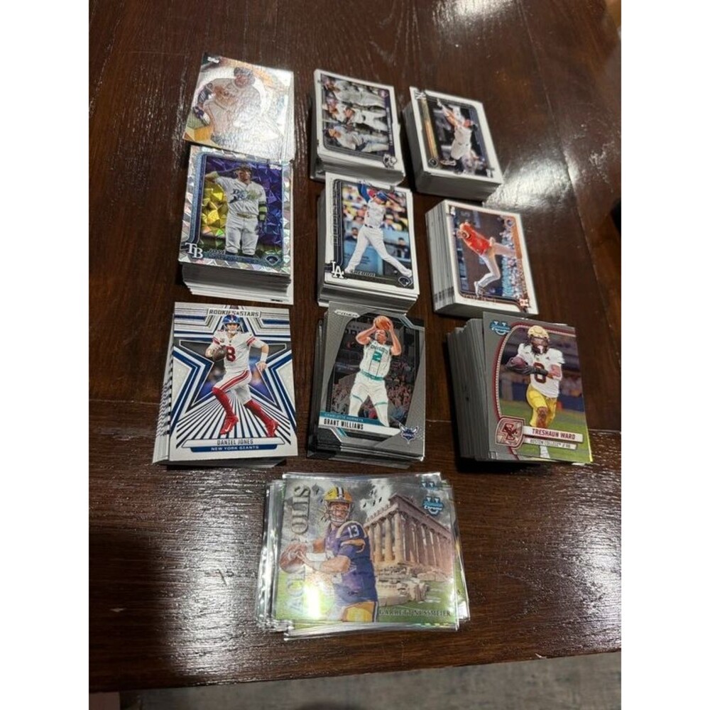 Large Mixed Sports Card Lot Topps Panini Bowman Chrome Inserts Stars